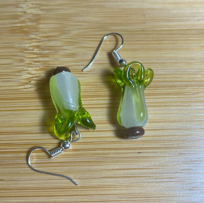 Bok Choy Cabbage Earrings