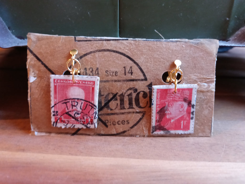 Stamp Clip-on Earrings