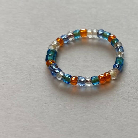 Coop Fundraiser "Support the Coop" Rustic Seed Bead Ring