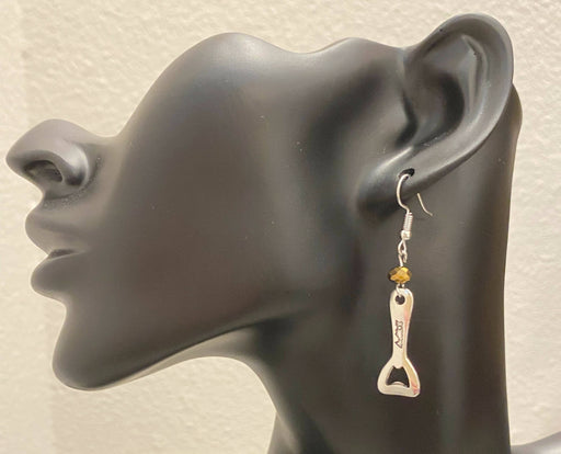 BEER CAP OPENER EARRING, Goldplated