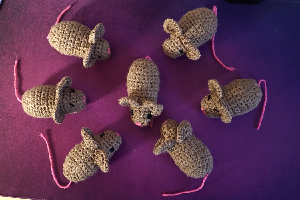Crocheted Catnip-Filled Mouse (Cat Toy)