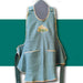 Apron in vintage 20's style in bias-cut linen