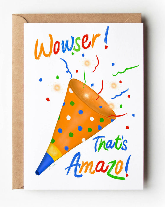 Amazo Card, Congratulations Card