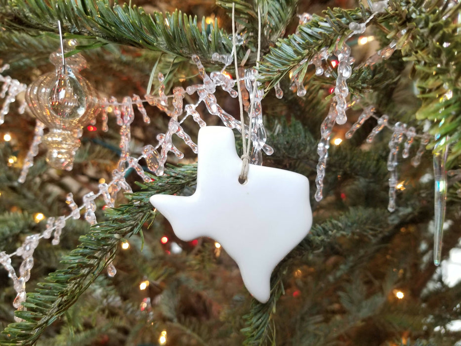 TX Texas Christmas Ornament - Pottery Ornament
