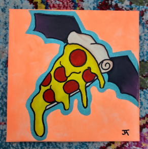 Haunted Pizza Painting