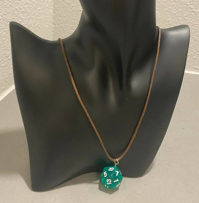 Green D20 Necklace