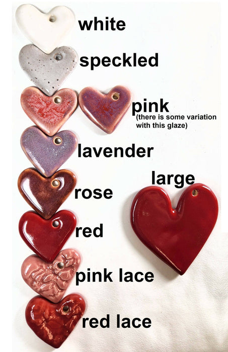 Heart Ornament - Pottery Valentine's Day Ornament