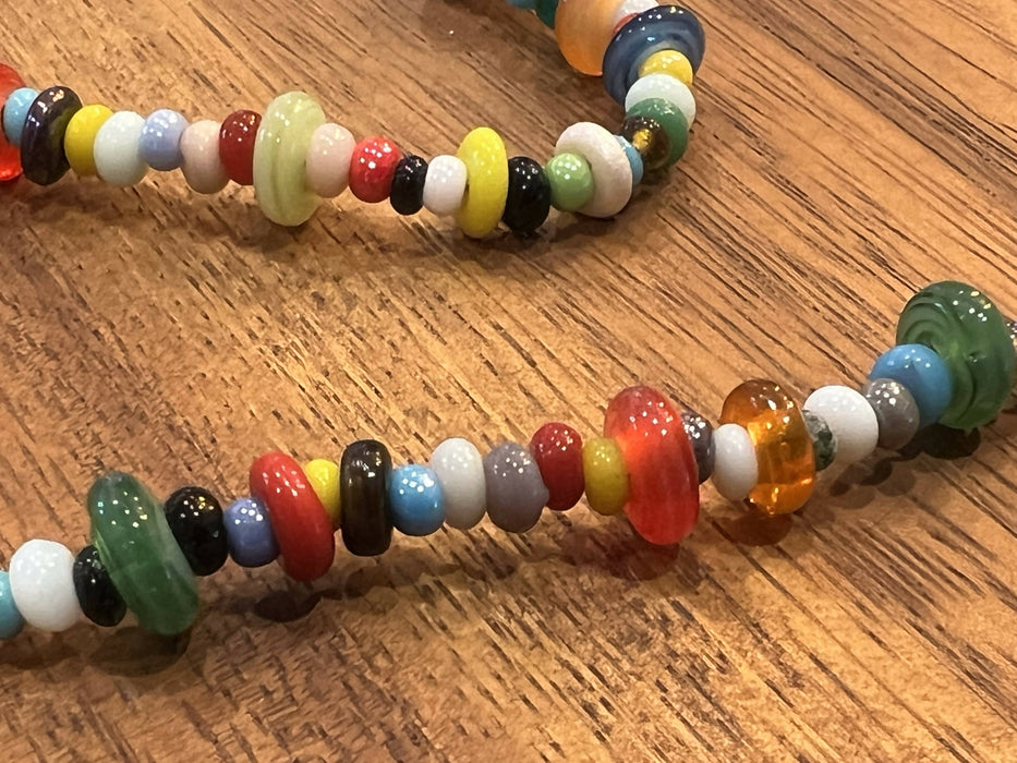 Multi-color Bead Necklace/Choker