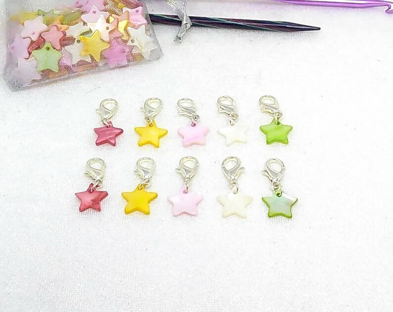 By Starlight (Stitch Markers Suitable for Crochet, or 4.5mm knitting needles)