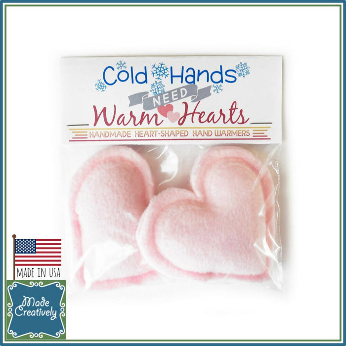 Cold Hands Need Warm Hearts! Set of 2 Handmade Heart-Shaped Hand Warmers