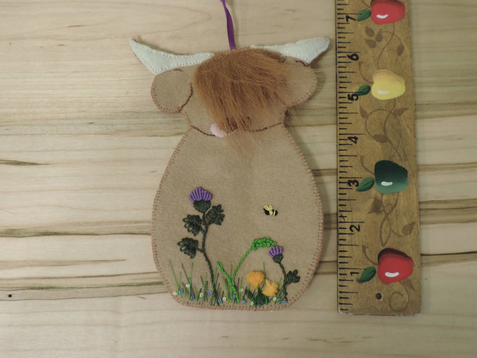 Highland Coo Felt Ornament