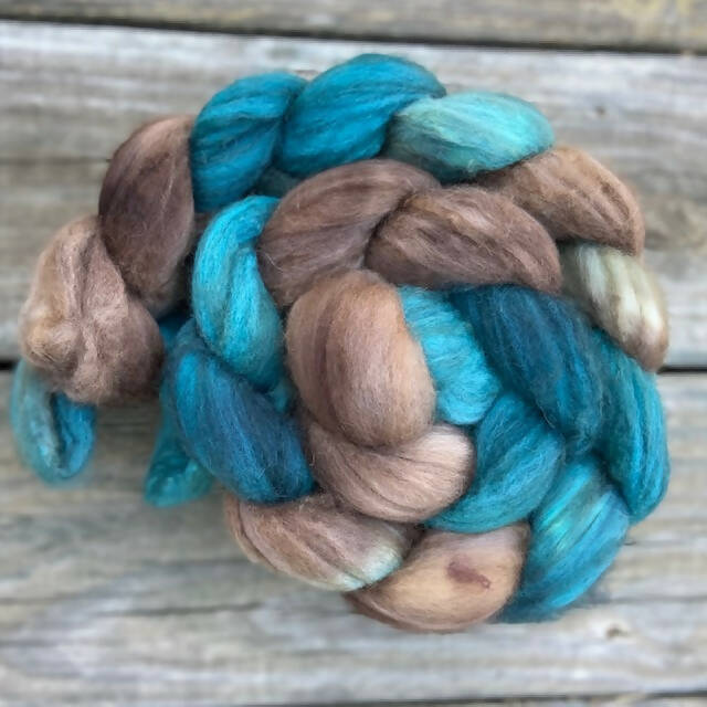 "Aqua Terra" hand dyed Baby Camel & Merino wool