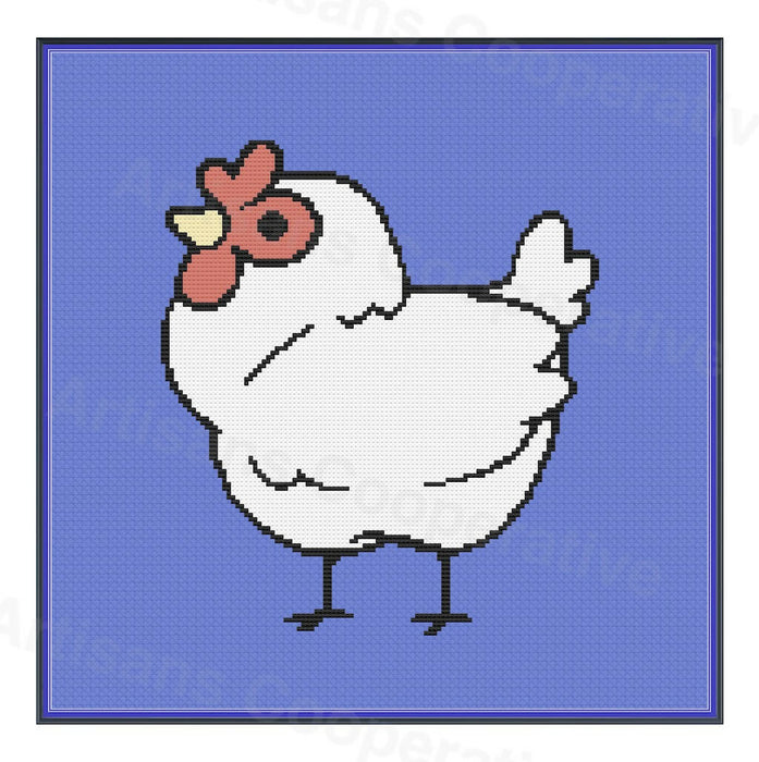 Cross-Stitch Pattern: Brook the Chicken