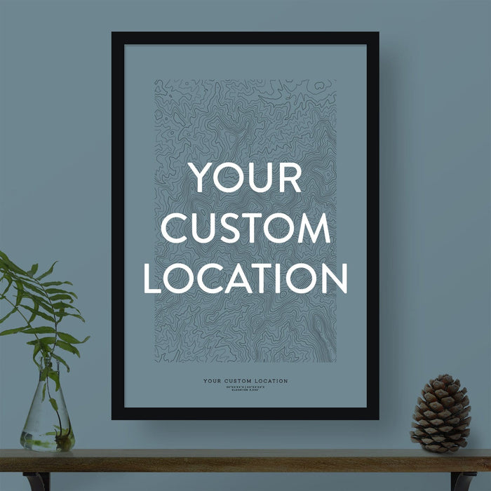 Custom Topographic Print: A Location of Your Choice
