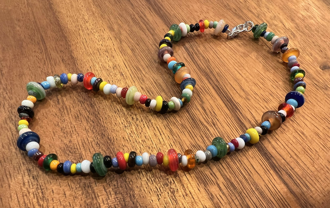 Multi-color Bead Necklace/Choker