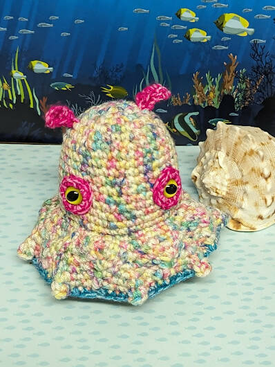 Crochet Rainbow Umbrella Octopus