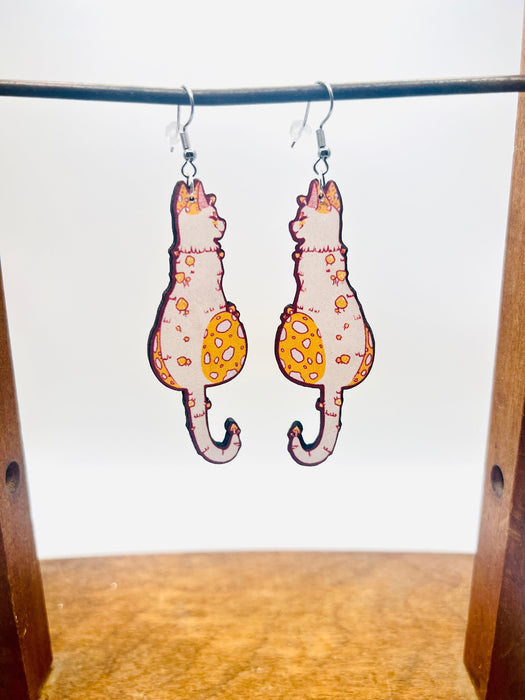 Mushroom Cat Earrings