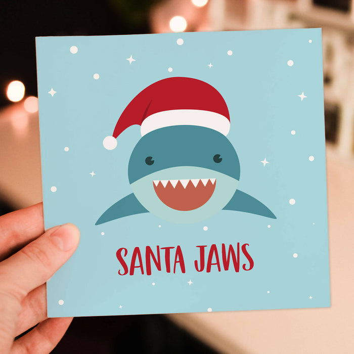 Santa Jaws Christmas card