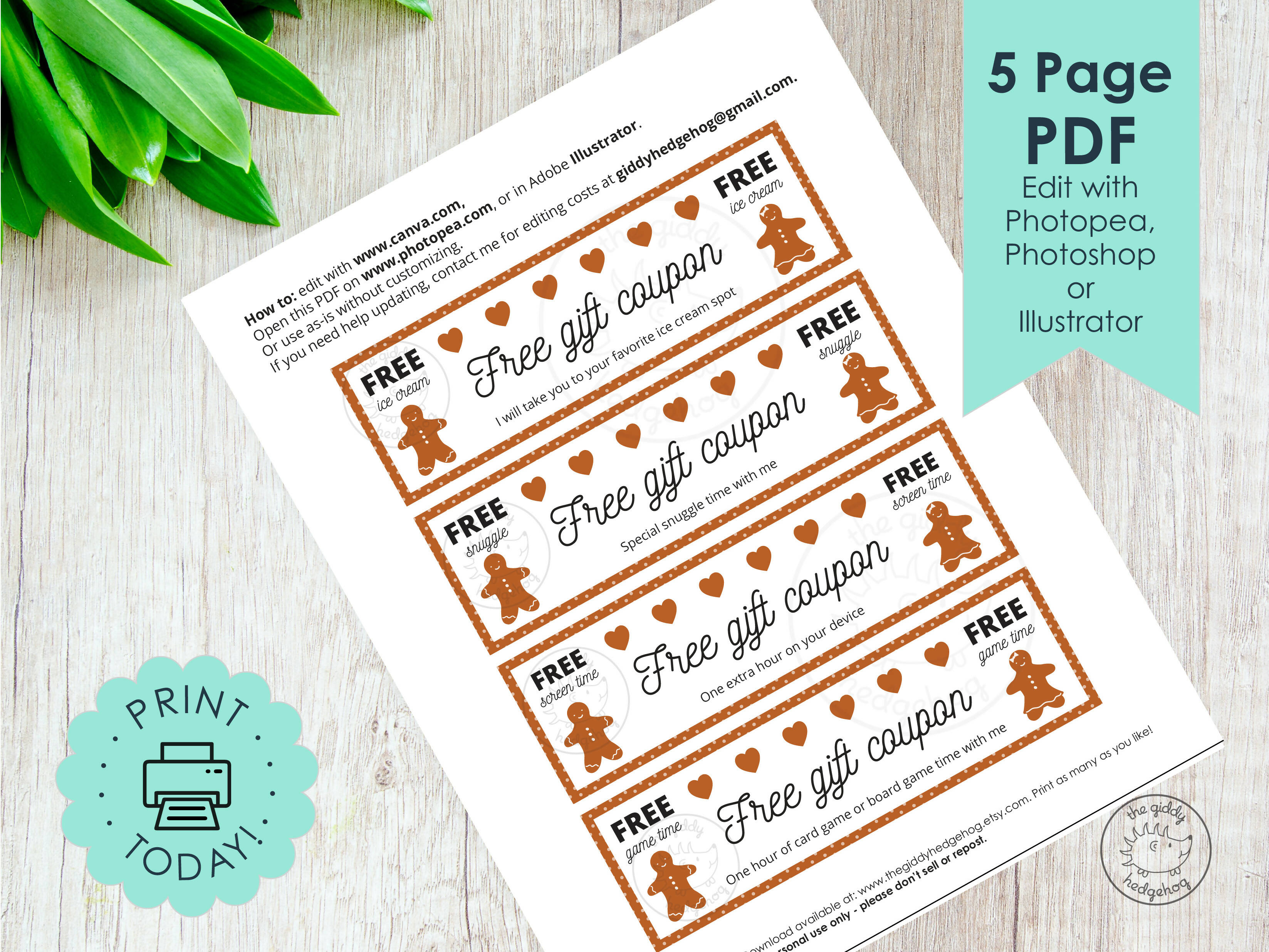 Coupon template, Kids rewards coupon, Custom birthday coupon, Gift ...