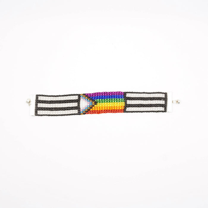 Progressive Flag Seed Bead Bracelet