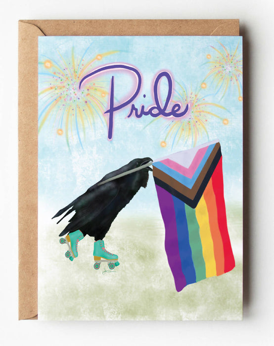 Rollin' Raven Pride Card, LGBTQ Card