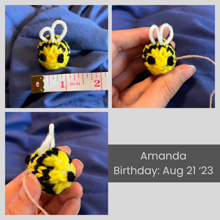 Very tiny knitted bee