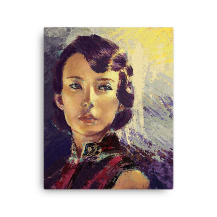 "Yu Ming": Painting of a Chinese Woman in a Qipao/Cheongsam [Unfoiled]