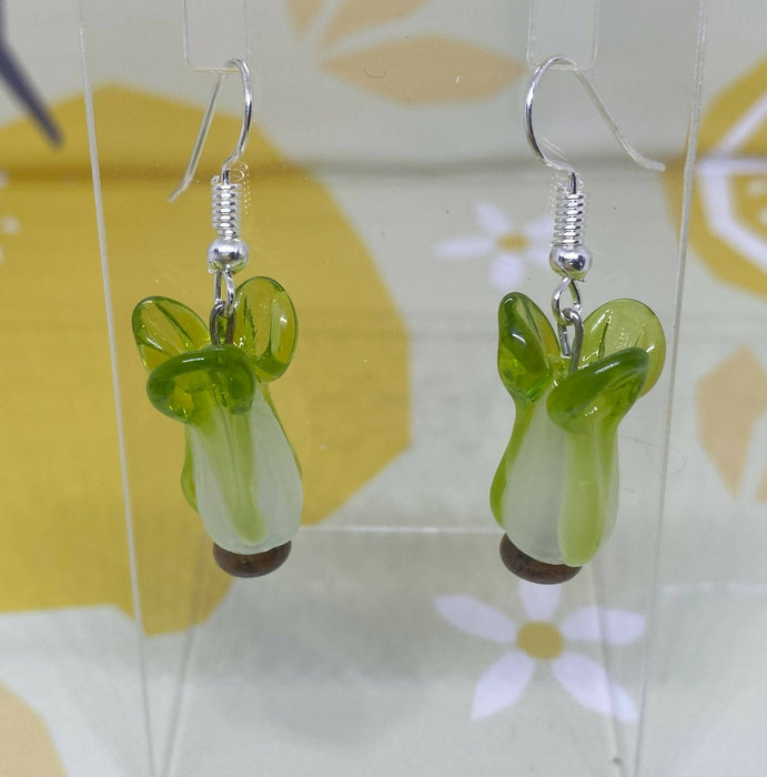 Bok Choy Cabbage Earrings