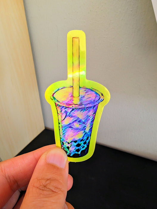 Boba Holographic Sticker