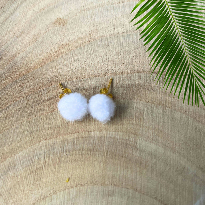 Pom pom 2024 stud earrings