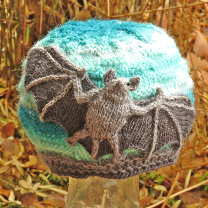 Knitting Pattern - Bats in the Night Sky Beanie
