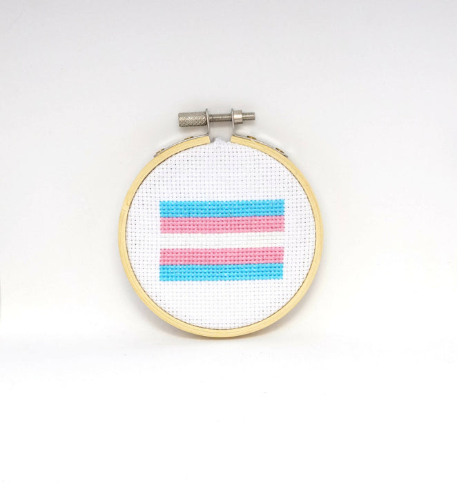 Transgender Cross-Stitch Flag