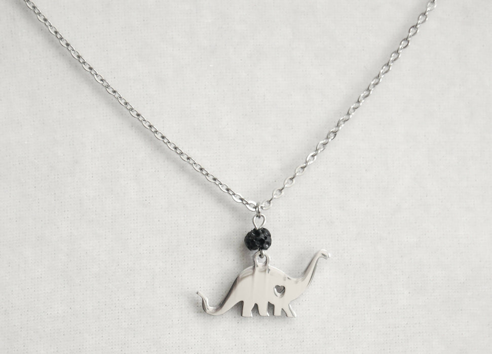 Stainless Steel Sauropod Pendant and Chain