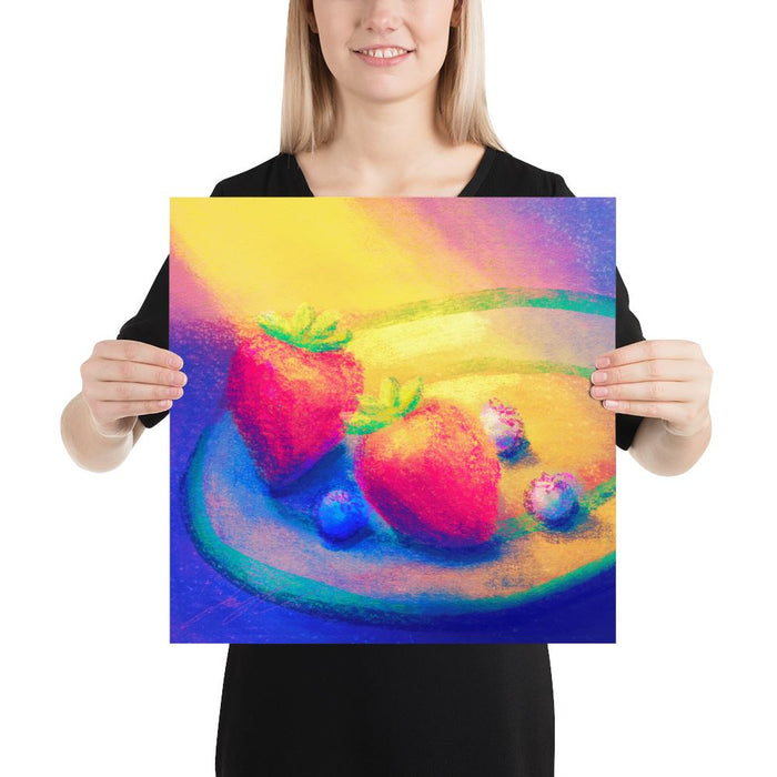 "Strawberries and Blueberries" Painting [Unfoiled]