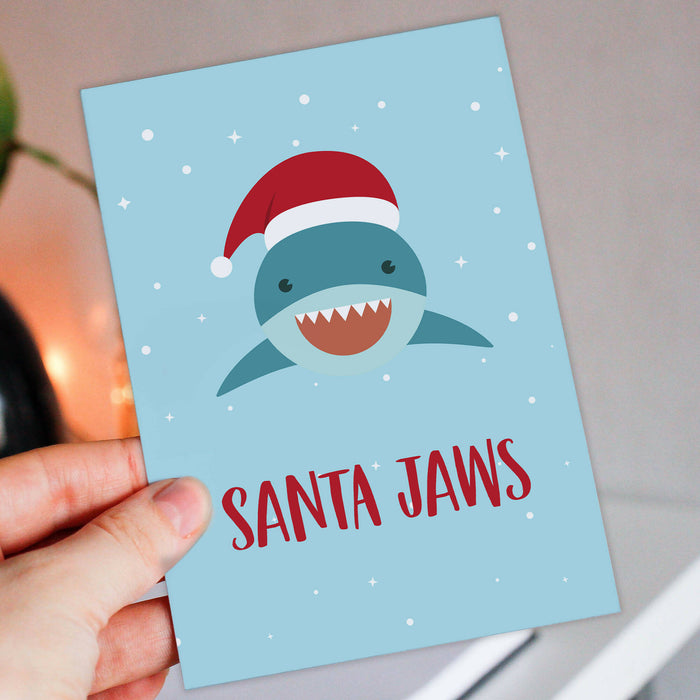 Santa Jaws Christmas card