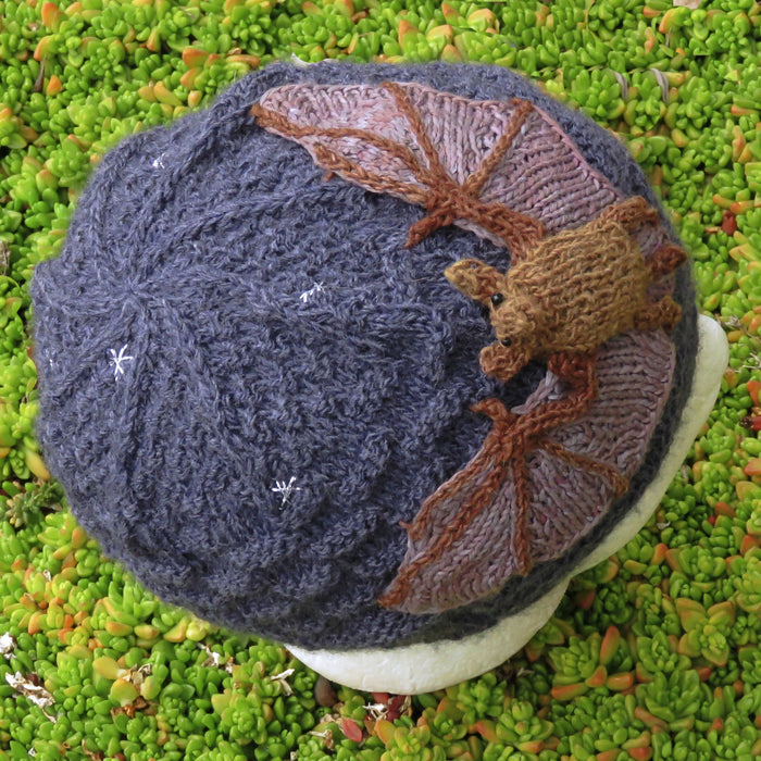 Knitting Pattern - Bats in the Night Sky Beanie