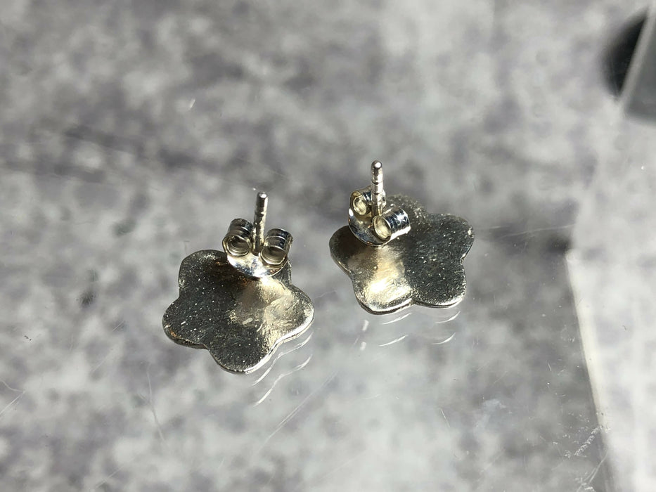 Sterling Silver Flower Earrings Posts