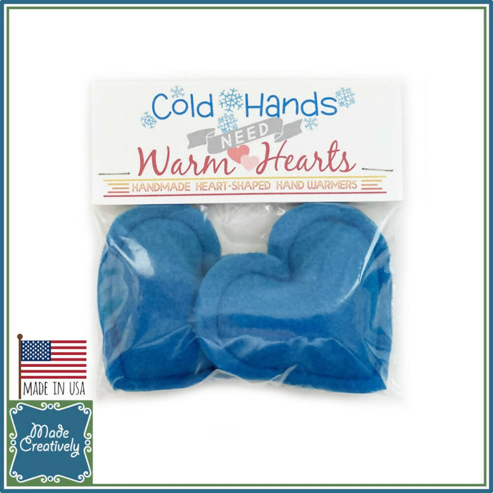 Cold Hands Need Warm Hearts! Set of 2 Handmade Heart-Shaped Hand Warmers