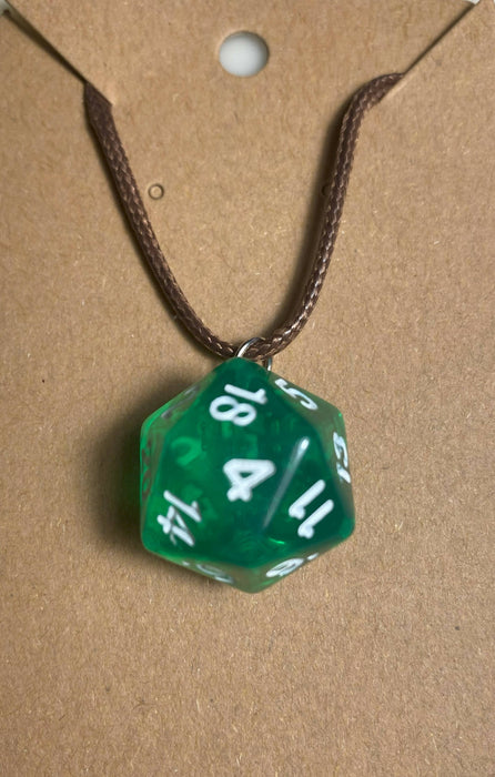 Green D20 Necklace