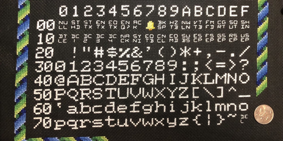 ASCII Table Cross-Stitch Pattern – Artisans Cooperative