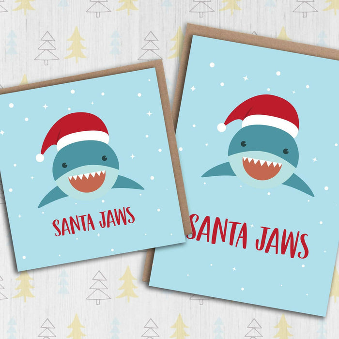 Santa Jaws Christmas card