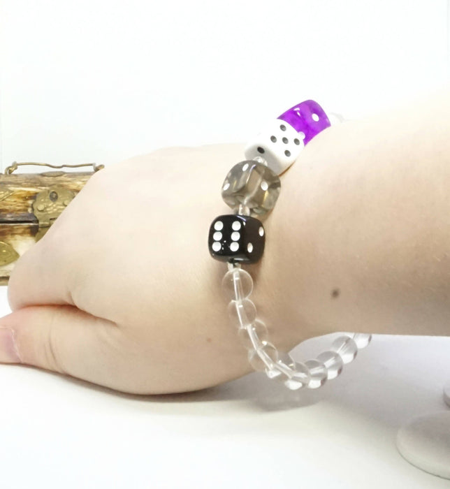 Asexual Flag Dice Jewellery