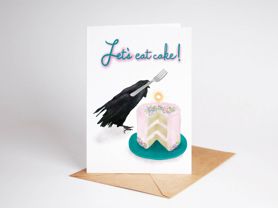 Let's Eat Cake Card, Birthday Card