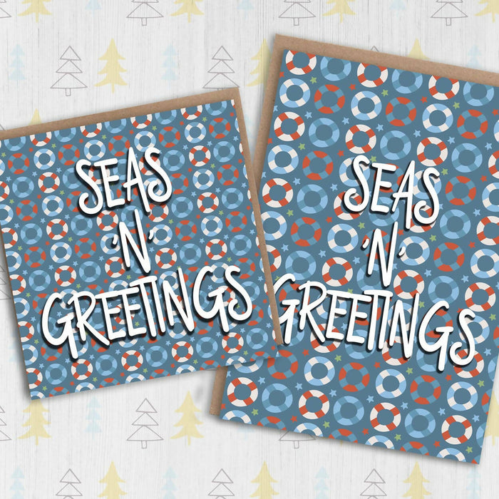 Seas 'n' Greetings Christmas card