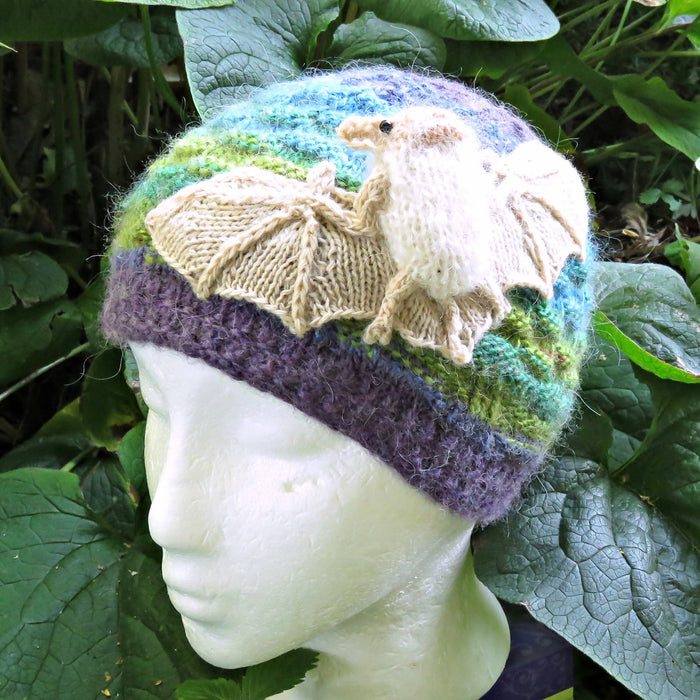 Knitting Pattern - Bats in the Night Sky Beanie