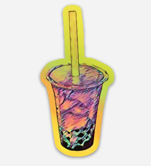 Boba Holographic Sticker