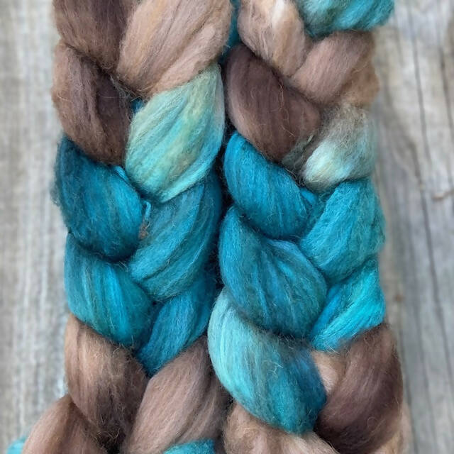 "Aqua Terra" hand dyed Baby Camel & Merino wool