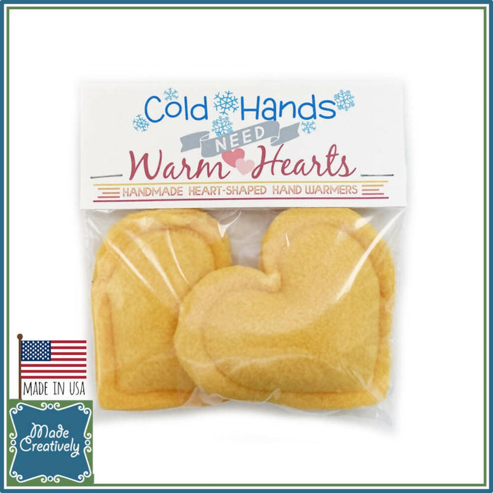 Cold Hands Need Warm Hearts! Set of 2 Handmade Heart-Shaped Hand Warmers