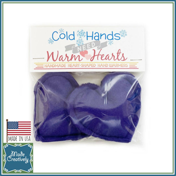 Cold Hands Need Warm Hearts! Set of 2 Handmade Heart-Shaped Hand Warmers