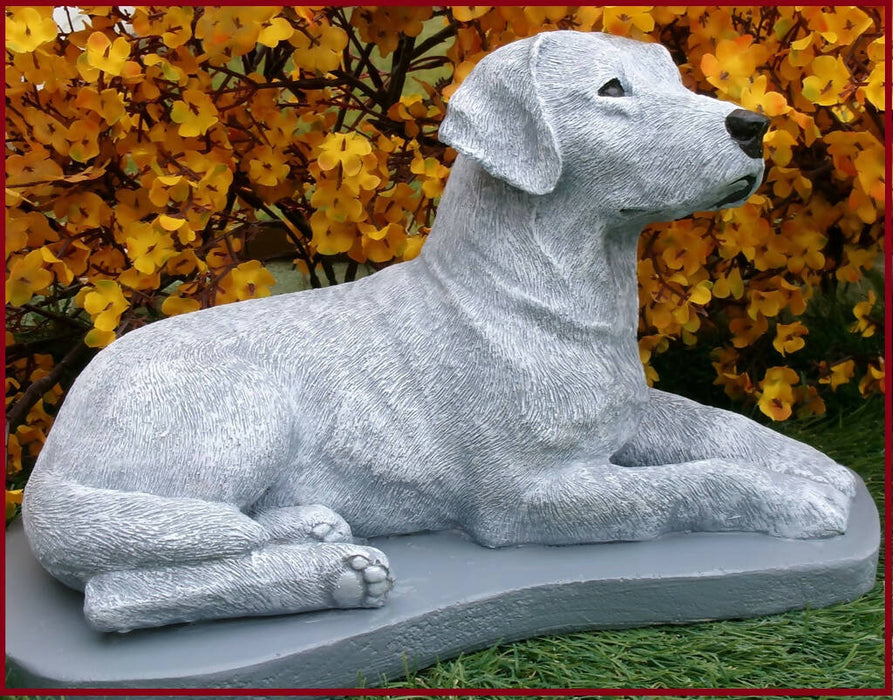 Concrete Dog Labrador retriever garden decor grave marker pet loss memorial monument outdoor safe made in the USA